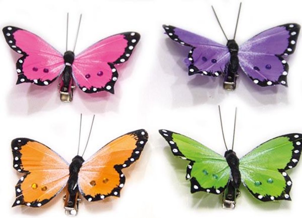 Schmetterling 2er Set! je 7x3cm Farben sortiert