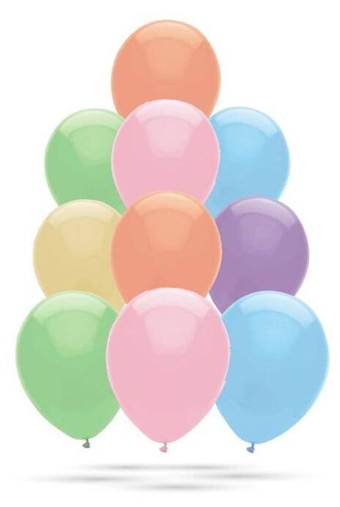 30 pastellfarbene Latex Luftballons für Heliumfüllung Produktbild 