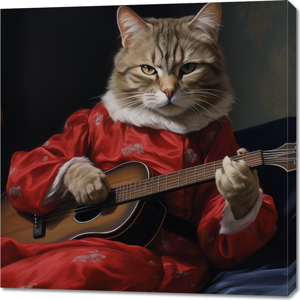 Bild 90x90cm Melodie der Katzenpfote