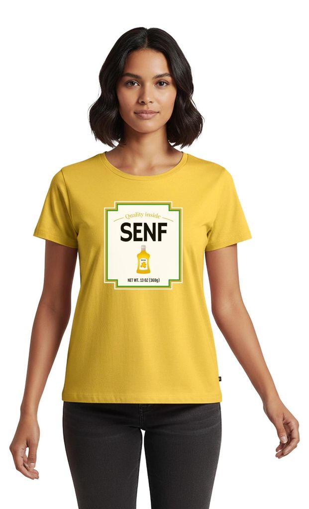 Spreadshirt Senf Partner Kostüm Fasching Karneval Frauen Premium T-Shirt, M, Sonnengelb