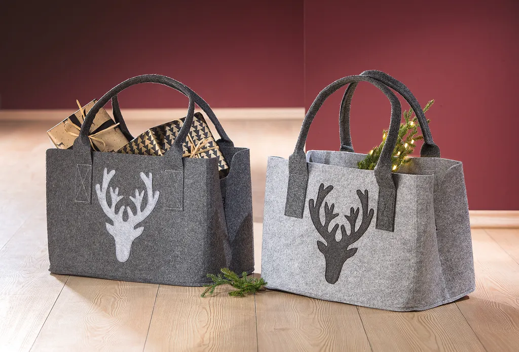 Sac en Feutre Robuste Hirsch Anthracite avec Anses de Transport VE 4 - 3