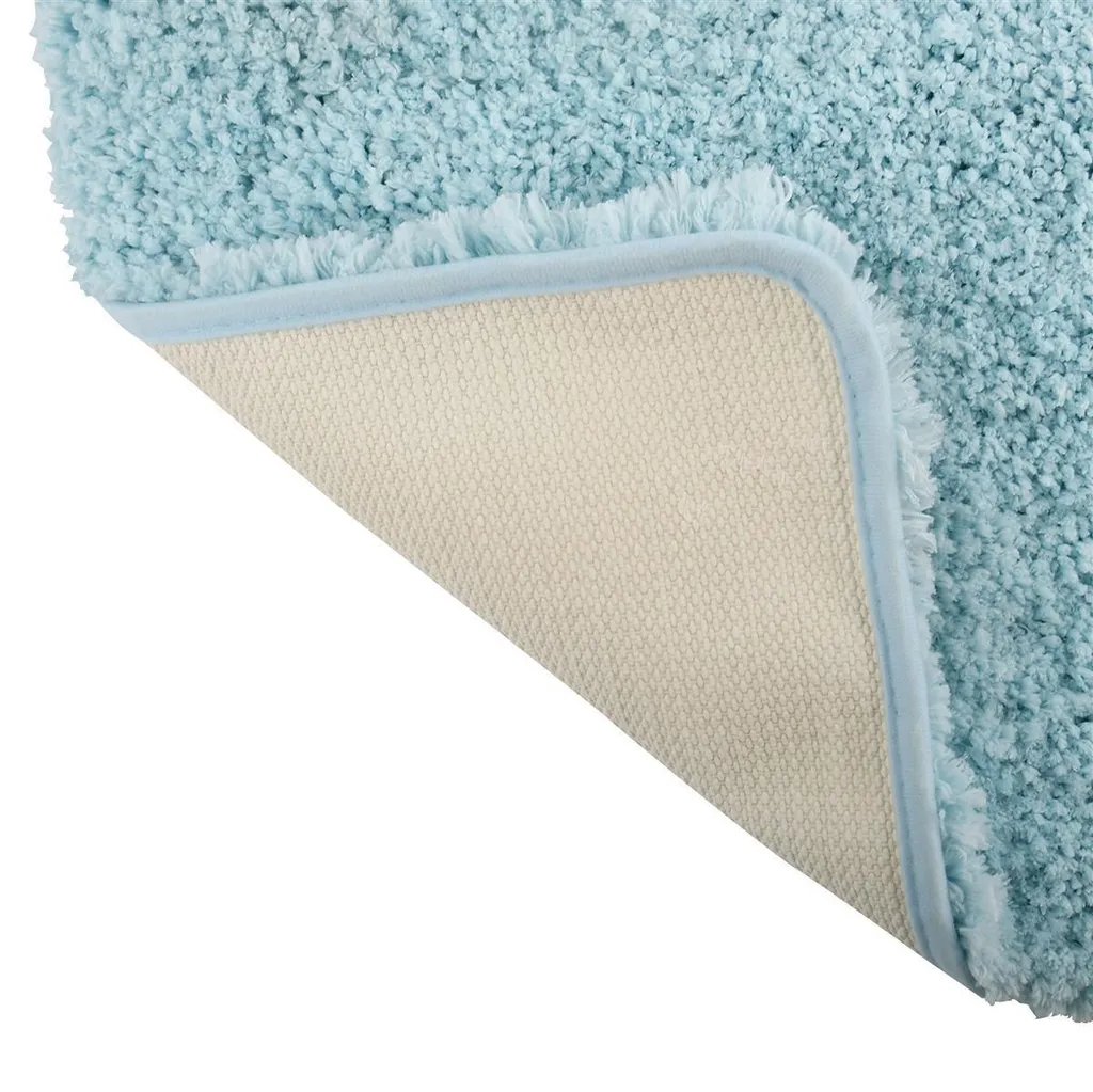 MSV tappeto da bagno tappetino da bagno tappetino da doccia in microfibra a pelo alto 40x60 cm - azzurro