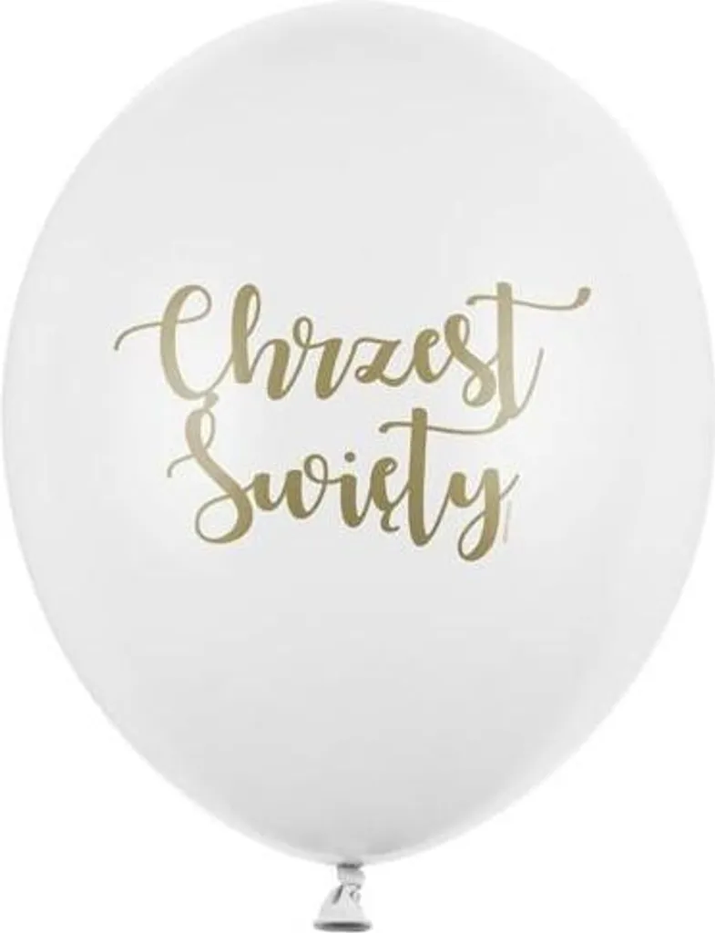 Ballons de baptême 30cm blanc pur opaques et résistants lot de 50 pcs