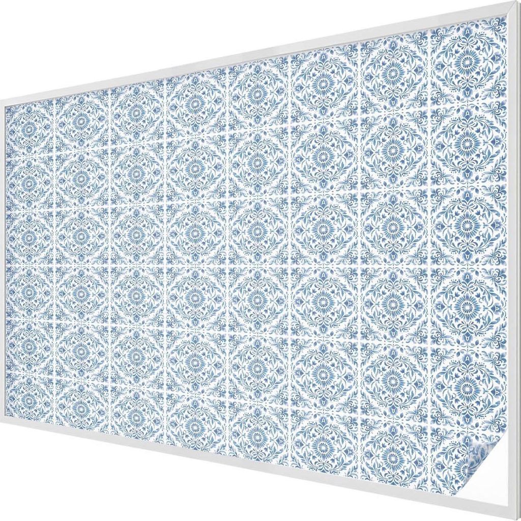 Buntglas Fensterfolie – 146x200 cm – Stained-Glass Design – blickdichte dekorative Sichtschutzfolie – selbstklebend, UV-Schutz – Blumensc...