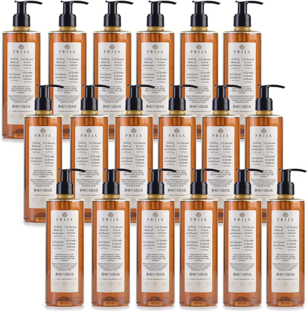 PRIJA tekutý šampon/sprchový gel ženšen 18x380ml Obrázek produktu 