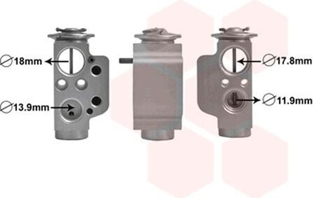 VAN WEZEL Expansionsventil Klimaanlage Expansionsventil 58001367 für VW Transporter V Bus (7HB, 7HJ, 7EB, 7EJ, 7EF, 7EG, 7HF, 7EC)