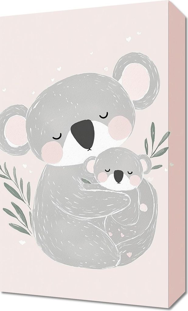 Bild 30x50cm Muster für Kinder, Mädchen und Jungen - Koalas