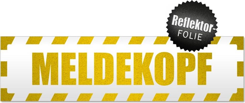 Meldekopf gestreift Magnetschild Schild magnetisch