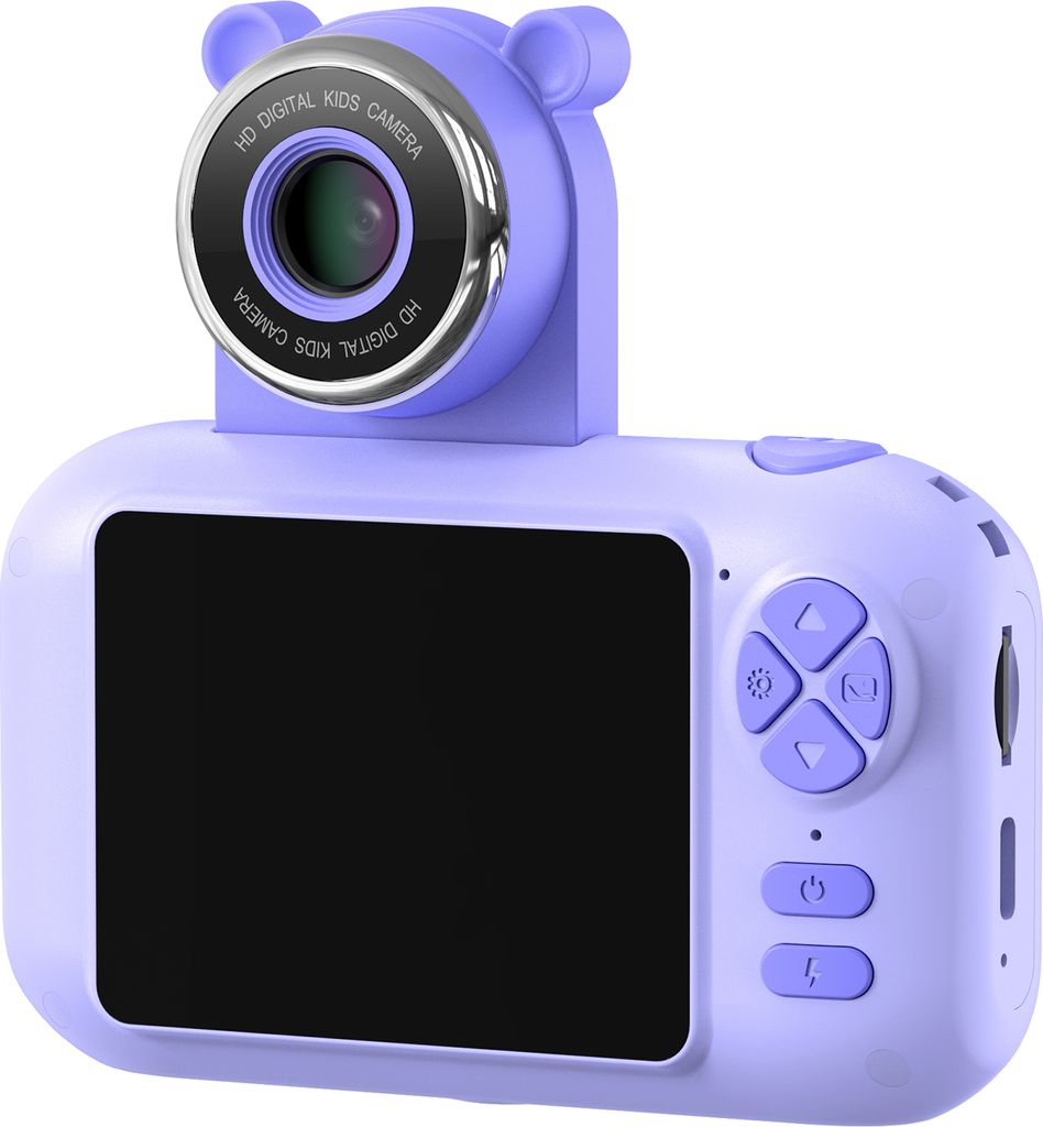 Kinderkamera, 1080P High-Clear-Studentenkamera mit 180¡ã Flip-Objektiv, 2,4-Zoll-Bildschirm, Digitalkamera, Videorecorder, suesser MP3-Player fue...