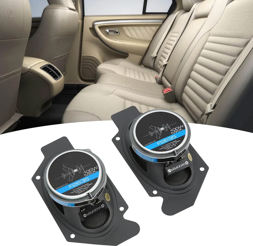 Haut-parleurs Coaxiaux 3x5 Pouces 2 Voies 4 Ohms pour Audio Voiture