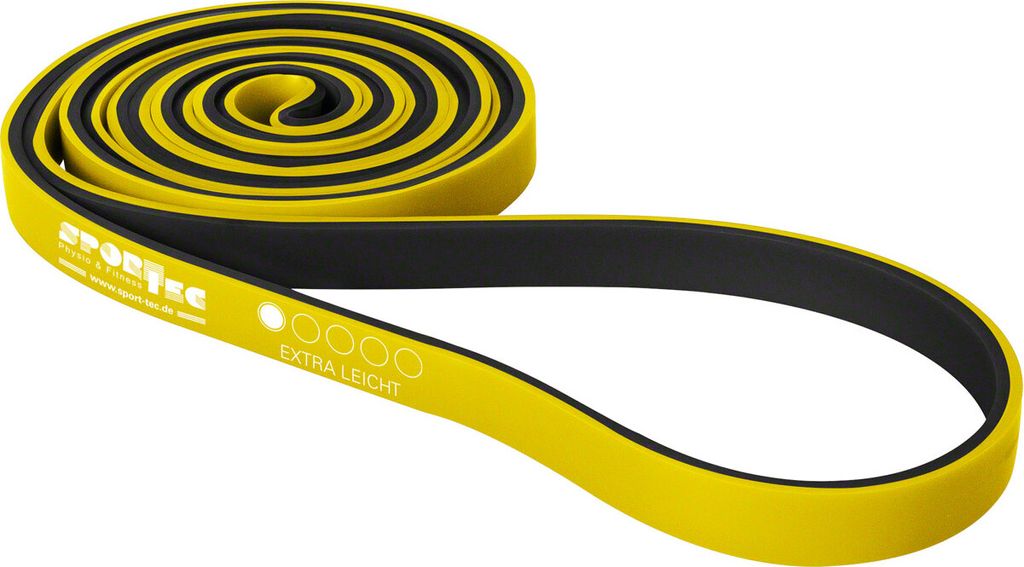 Sport-Tec Powerband aus Latex, 208x1,3 cm, extra leicht, gelb