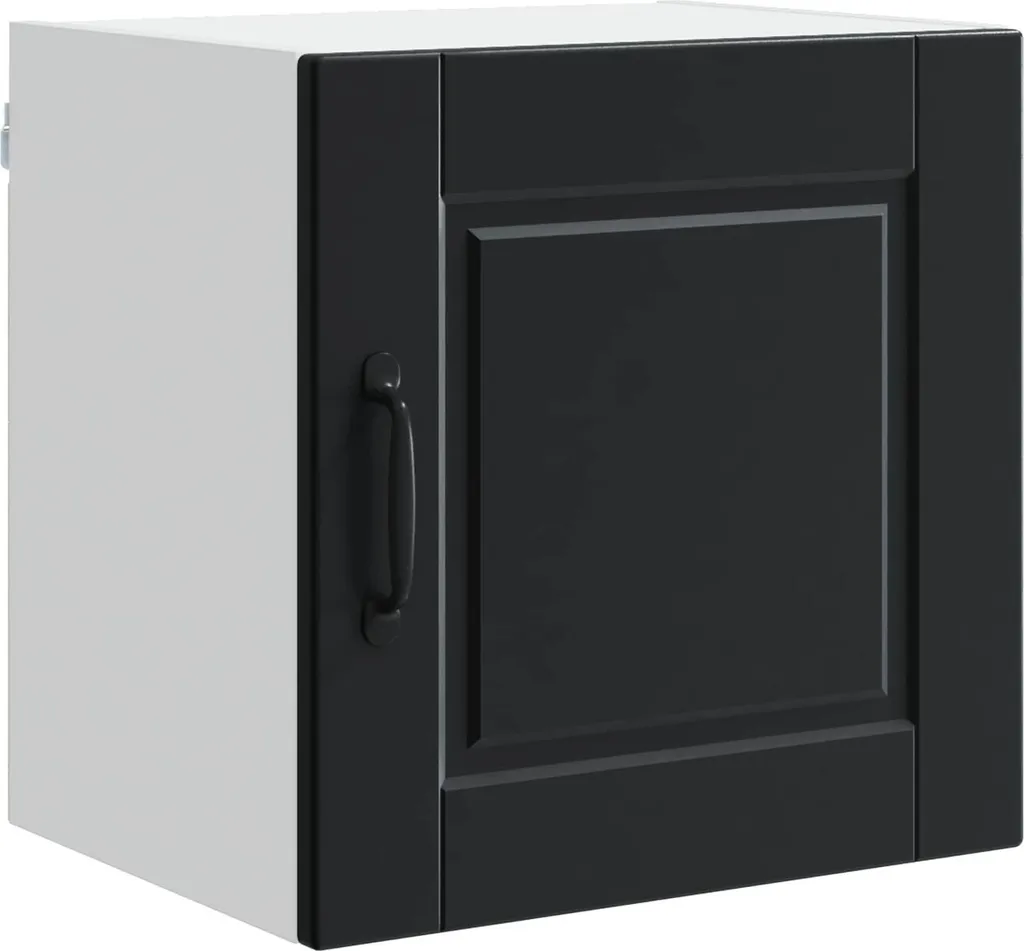 Mobile Pensile Nero 40x31x40 cm - Organizer Cucina in Legno Moderno