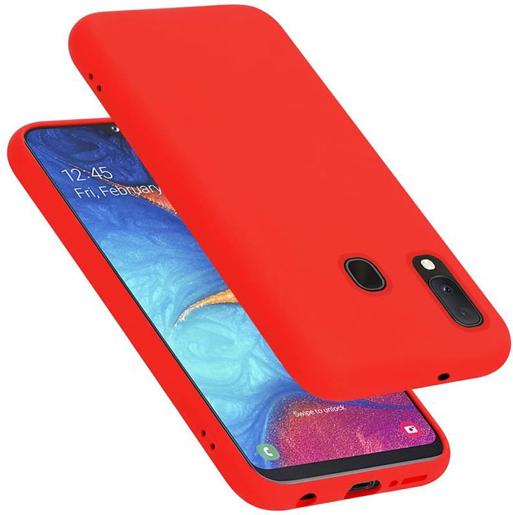 Cadorabo Schutzhülle für Samsung Galaxy A10e / A20e Hülle in Rot Handyhülle Case Cover TPU Etui