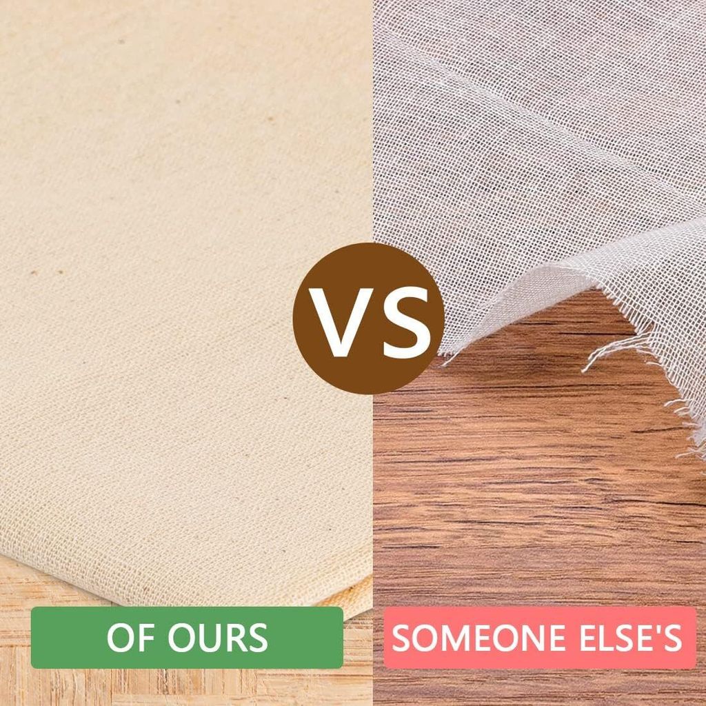 Aerzouser Passiertuch 4 Stück - 100% Baumwolle Filtertuch Für Nussmilch & Käse