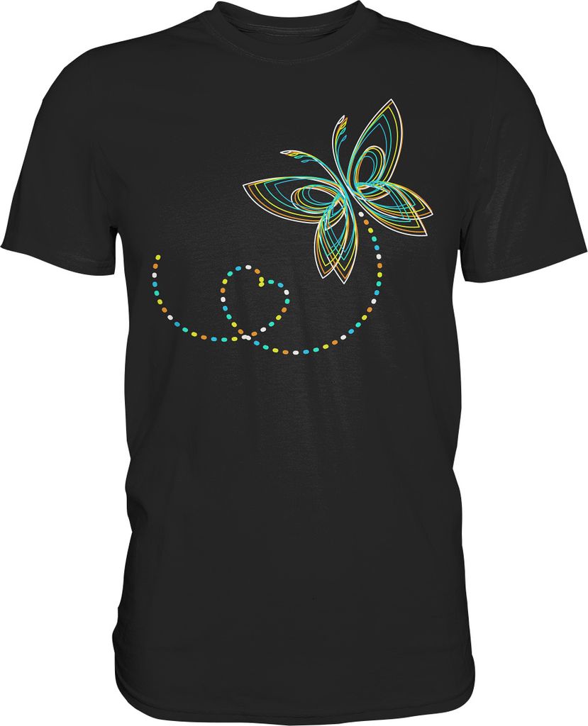 Frauen Bunter Schmetterling T-Shirt – Black / XXL Produktbild 
