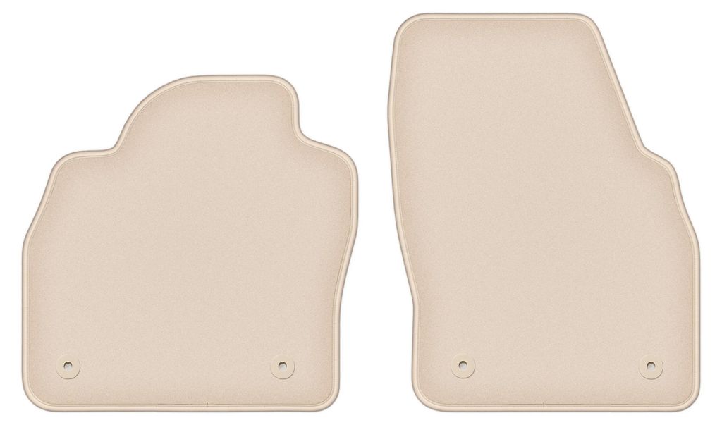 DURBAN Beige Velours-Fußmatten vorne für Audi A1 II (GB) Schrägheck (2018-)