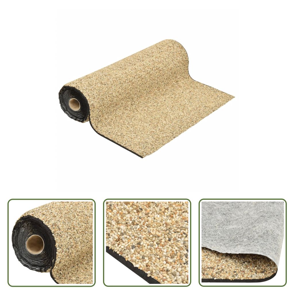 The Living Store Steinfolie Natur-Sand 300x100 cm