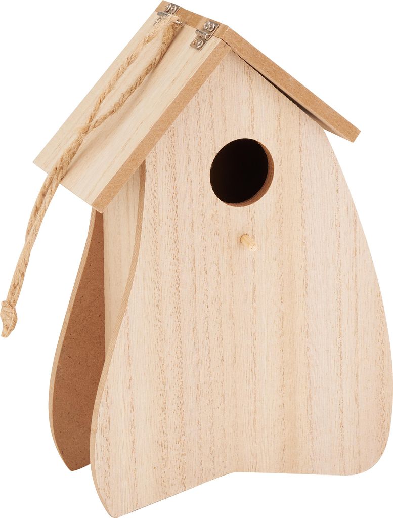 VBS Deko Vogelhaus Nest Rest 8x13.5x20 cm Holzdeko Garten Balkon Dekoration