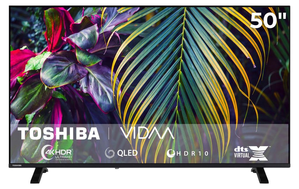 Toshiba 50QV1563DDW 50 Zoll QLED Smart TV VIDAA 4K Fernseher Dolby Vision HDR, Triple-Tuner (2026)