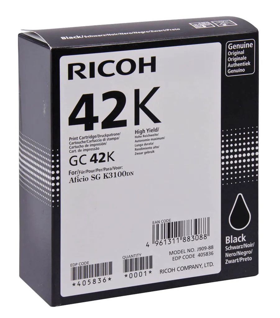 Ricoh GC 41KH Noir : Cartouche pour Impression de Documents Pro - 3