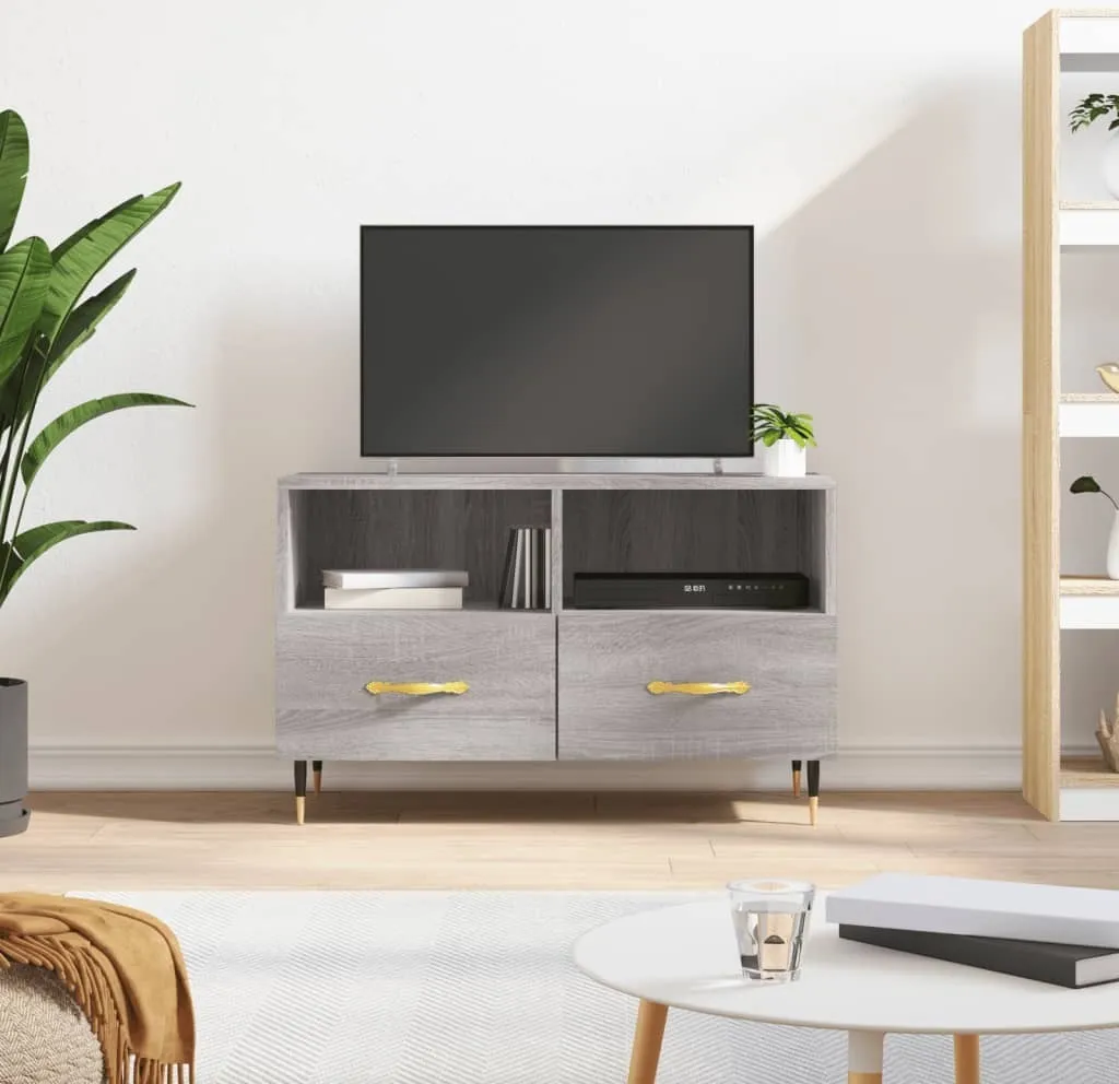 Mobile TV Grigio Sonoma 80x36x50 cm | Supporto Legno Living Store