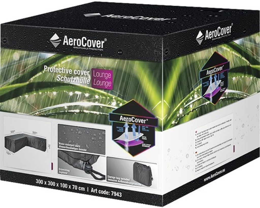 AeroCover Eck-Lounge-Hülle L-form 300x300x100x70cm, Patio Produktbild 