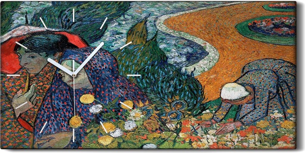 Dekor Leinwand Uhr Wandbilder 60x30 Erinnerung an den Garten von Etten - weiße Hände