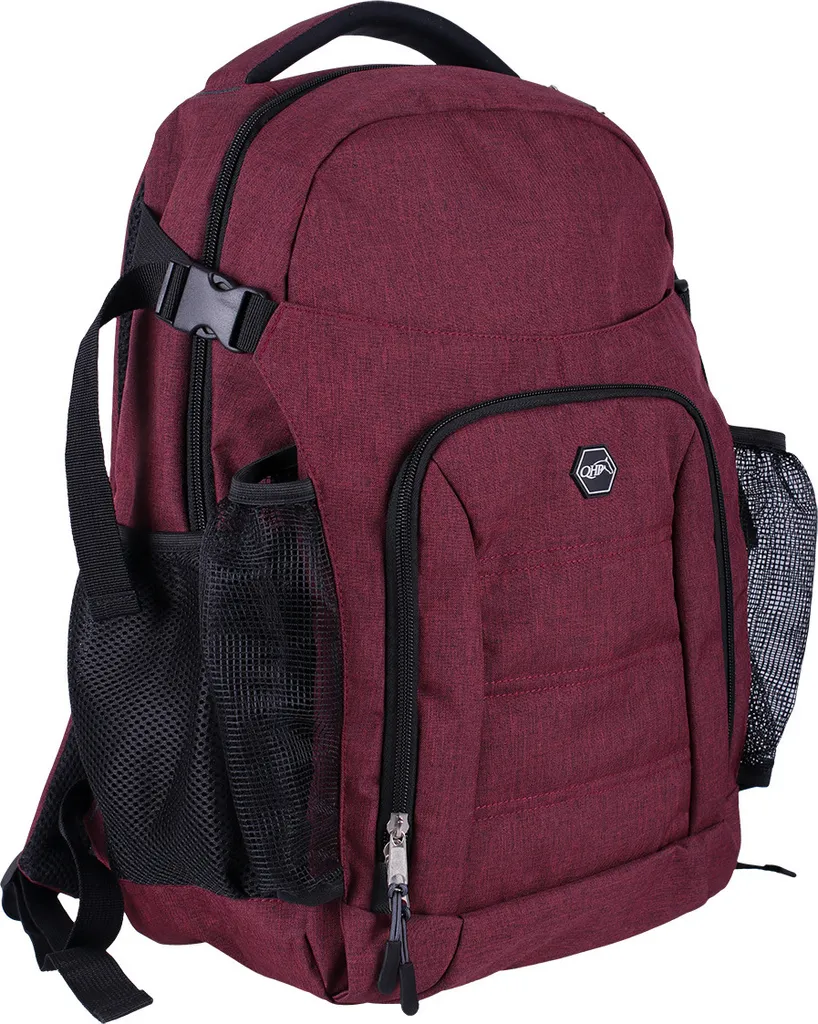 Sac à dos Jeans Look QHP Bordeaux : Sac d'équitation robuste et stylé