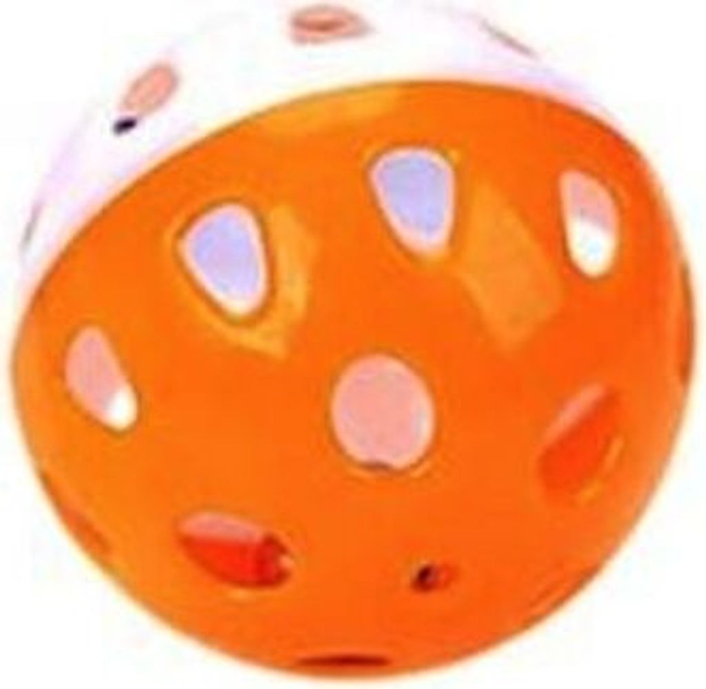 Palla per gatti in plastica con campana 4 cm arancione Immagine del prodotto 