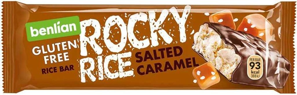benlian Rocky Rice Puffreisriegel Salted Caramel 18g Produktbild 