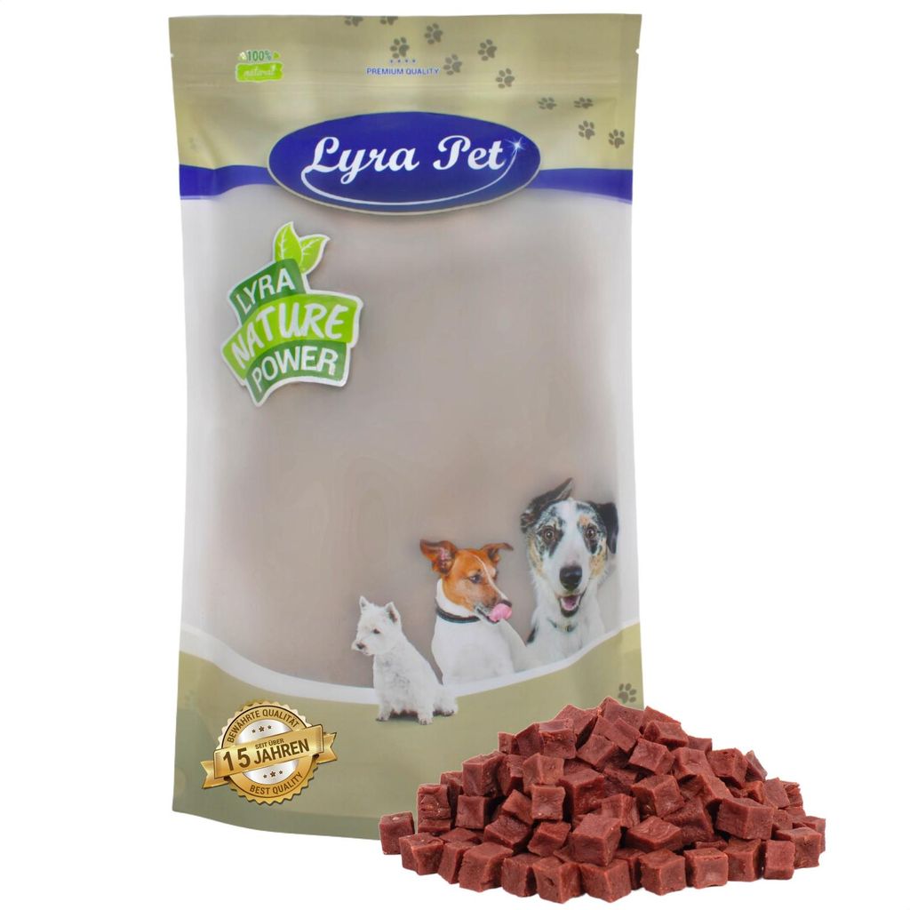 1 kg Lyra Pet® Pferdefleischwürfel Produktbild 