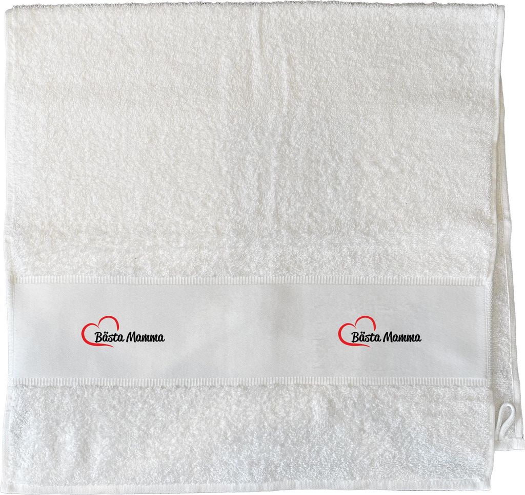 Huuraa Handtuch Bästa Mamma Hjärta 50x100cm White Baumwolle Handtuch Geschenkidee