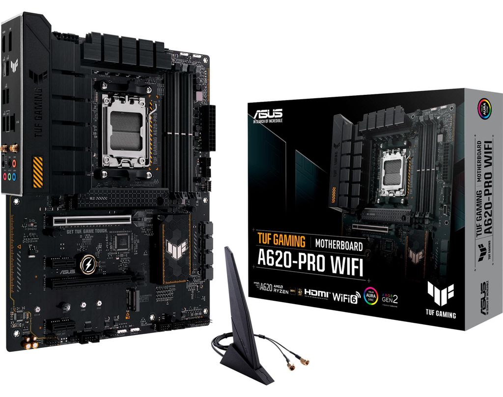 ASUS TUF GAMING A620-PRO WIFI AMD A620 Sockel AM5 ATX Zdjęcie produktu 