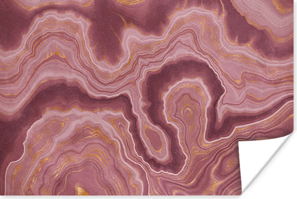 MuchoWow Poster Achat - Abstrakt - Steine - Rosa 180x120 cm - Fotoplakat