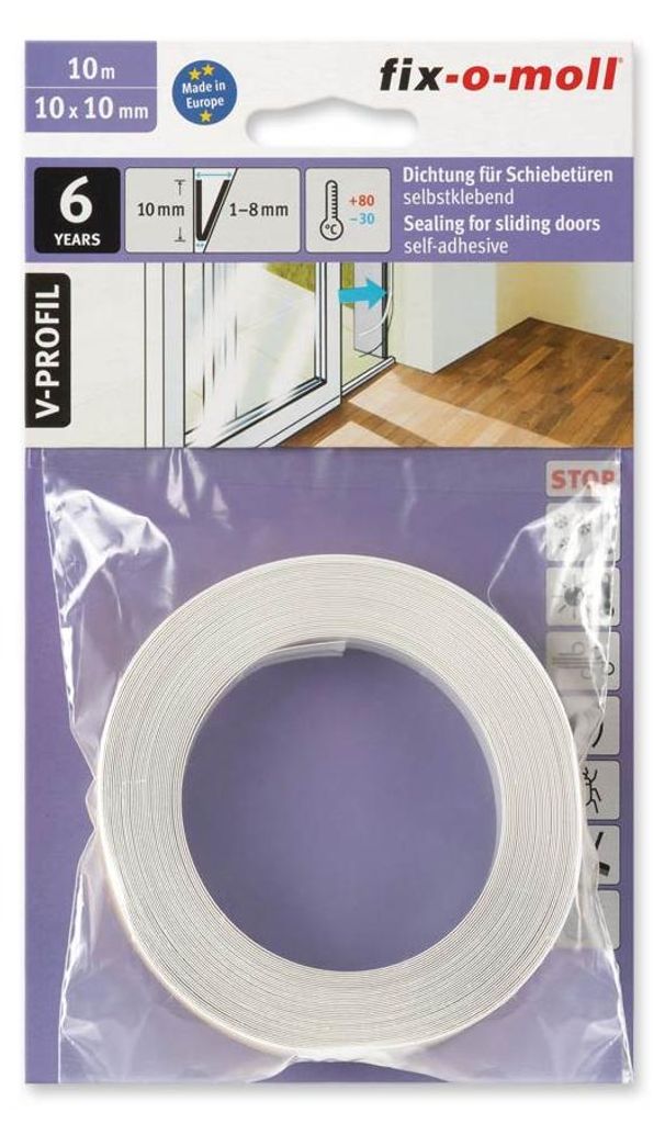 V-Profildichtung fix-o-moll 10m weiß Produktbild 