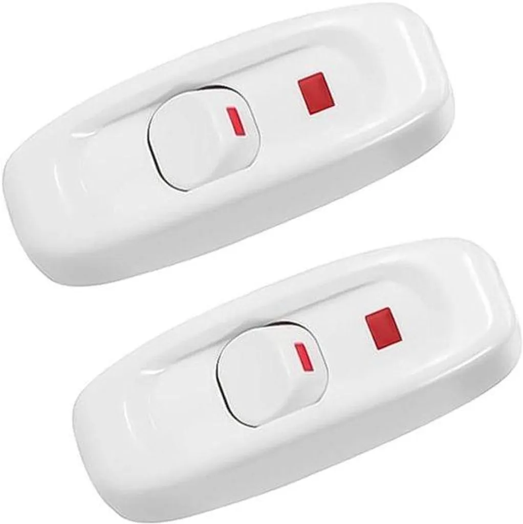 Interrupteur de passage extra-plat Torpedo 10A - Lot de 2 pièces 250V CA