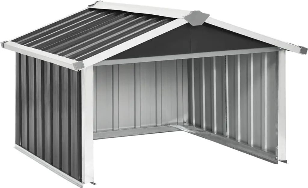 Garage in Acciaio Zincato per Robot Tosaerba 92x97x63 cm Antracite