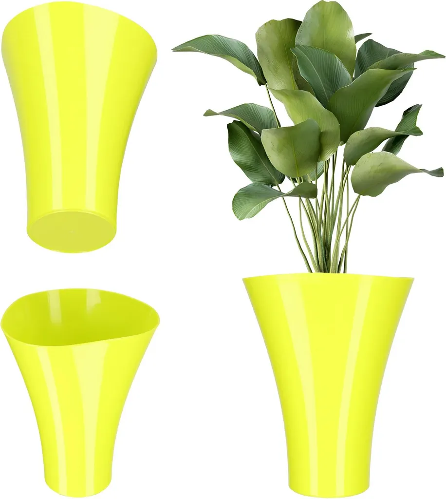Cache-pot jaune clair Taille M pour masquer vos vieux pots de fleurs