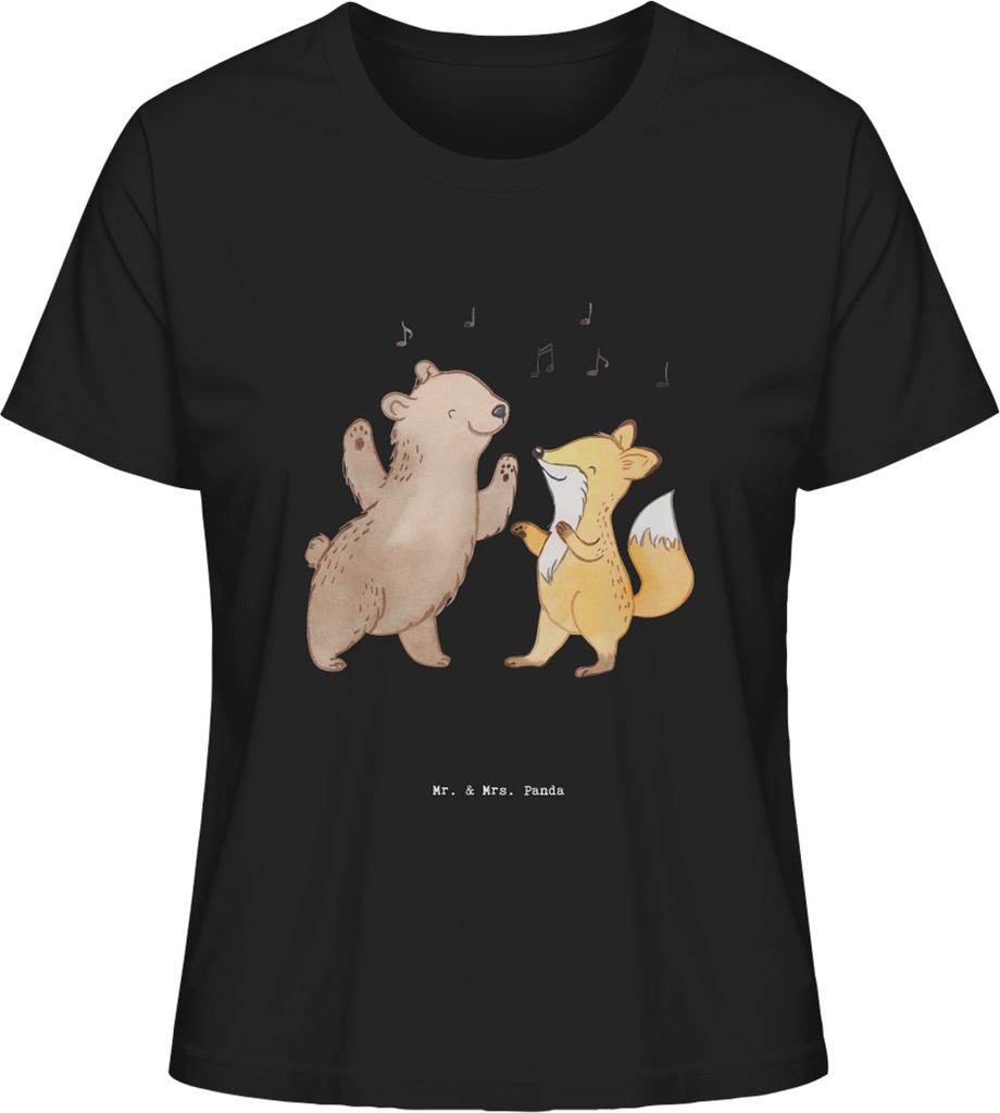 Mr. & Mrs. Panda Damen Oberteil Hase Tanzen Größe XL - Schwarz - Geschenk, Basic Shirt, gehen, Kurzarmshirt, Sommershirt, Tanzschule, Tanzkurs, B...