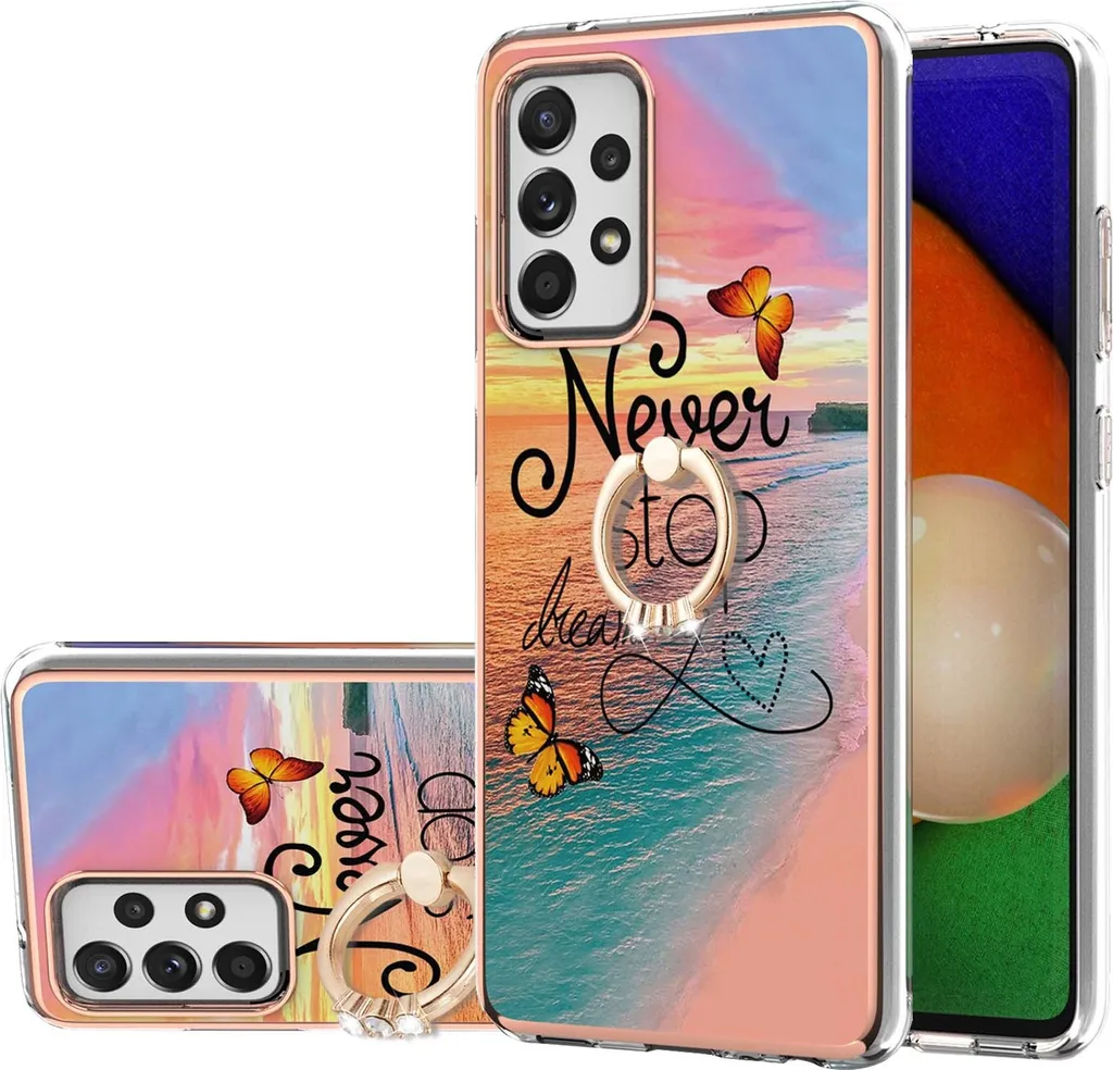Custodia Samsung Galaxy A52s 5G Business Ring Oro Silicone Premium