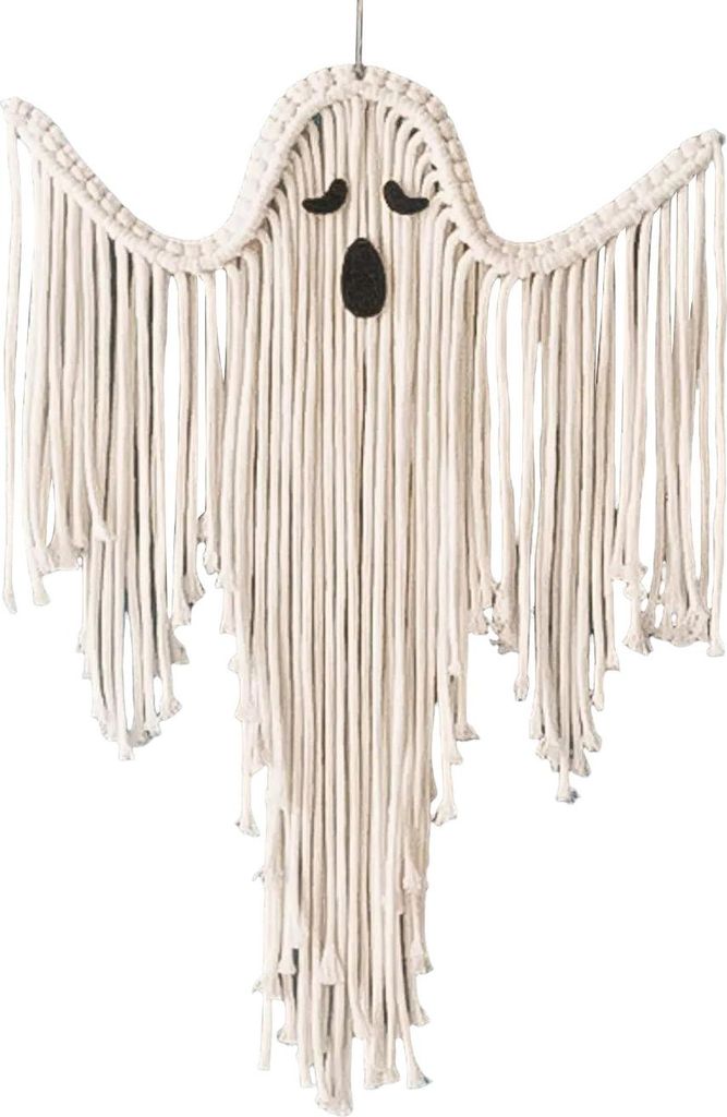 Halloween Geister Nachbildungationen Handgewebte Quaste Geister Weißes Seil Geister Nachbildung Hängende Geister Wandkunst Geschenk