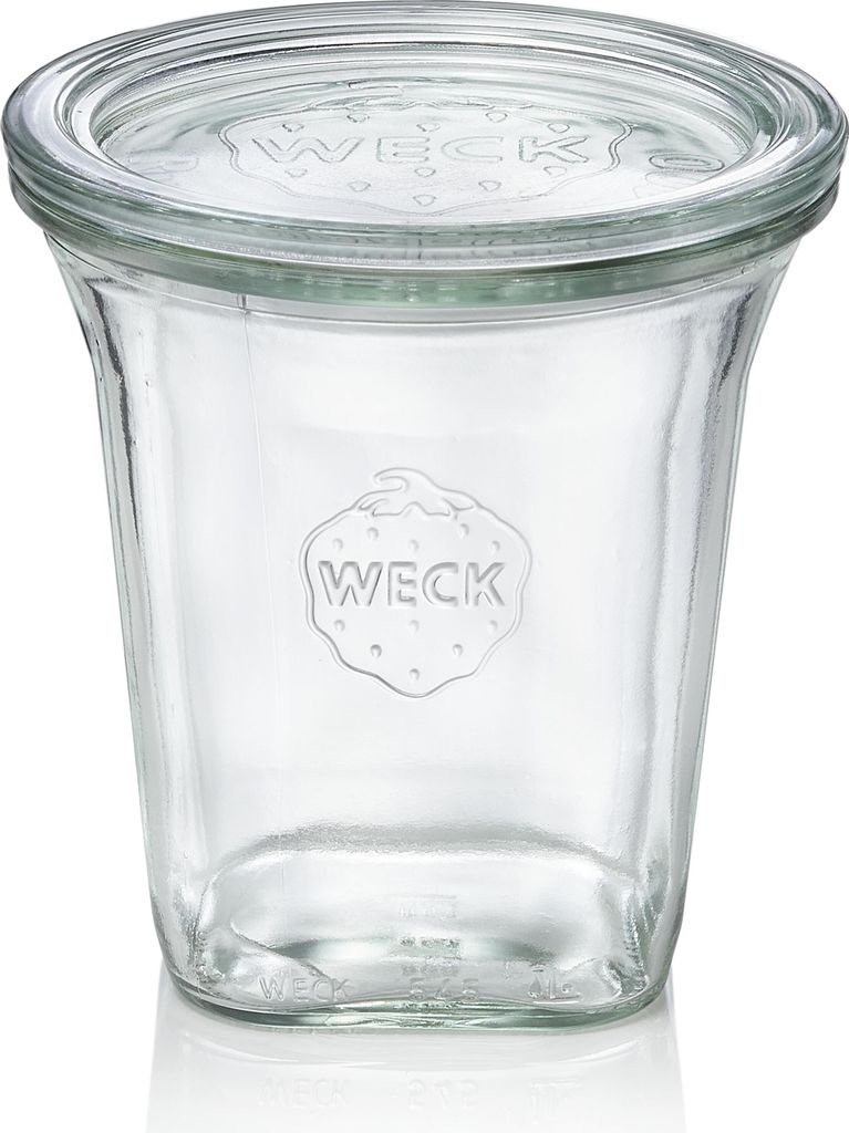 6x Weck Glas Quadroglas mit Deckel Quadro 545 ml Produktbild 