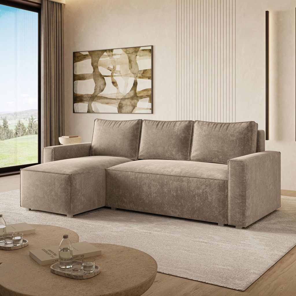 Masseno Ecksofa POTARO LM mit Schlaffunktion L-Form, Sofa Produktbild 