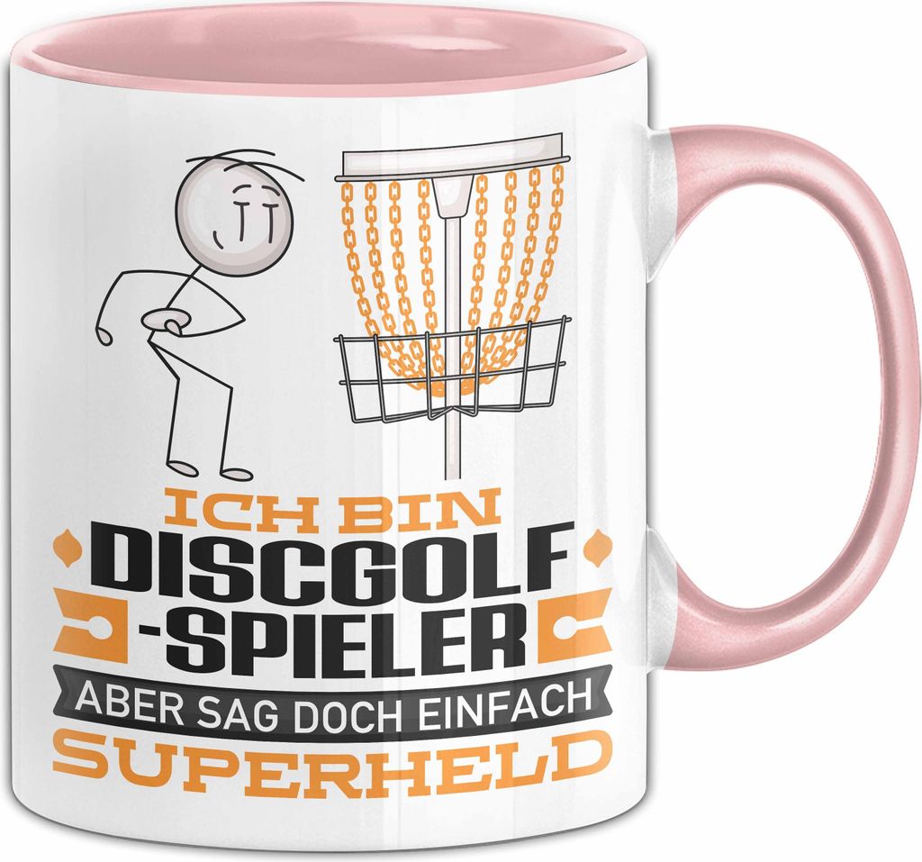 Discgolf-Spieler Geschenk Tasse Ich Bin Discgolf-Spieler Aber Sag Doch Einfach Superheld Lustige Geschenkdiee für Discgolf-Spieler Kaffee-Becher (...