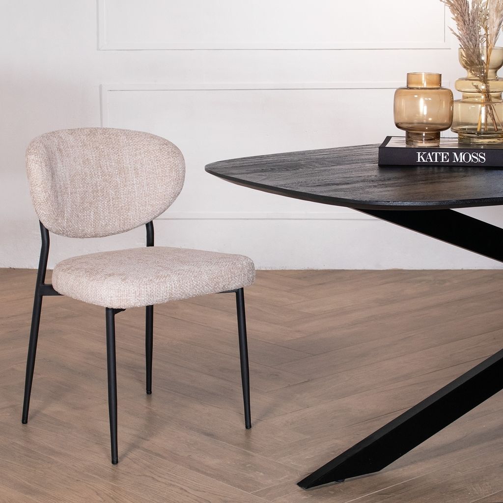 Esszimmerstuhl Beige - Stoff - Esszimmerstuhl Vajèn - Giga Produktbild 