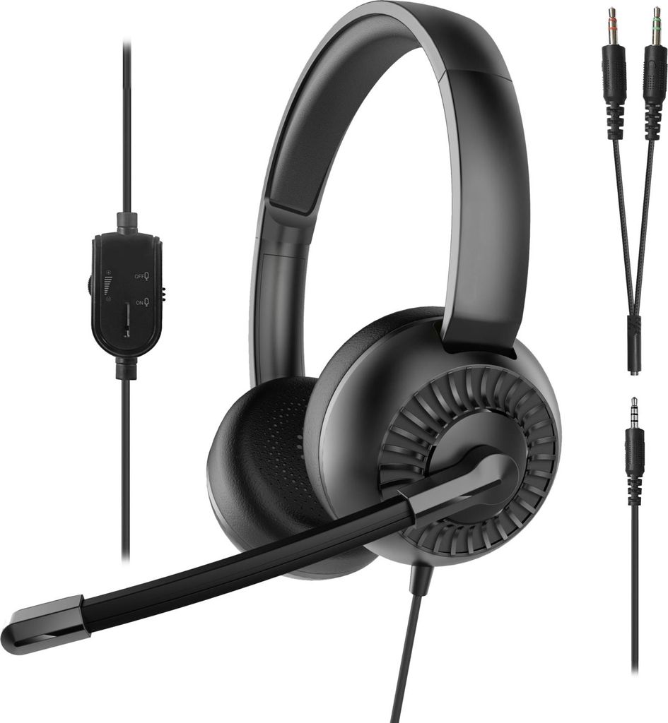 Speedlink Office Headset METIS, Y-Adapter, Stereo, schwarz Produktbild 