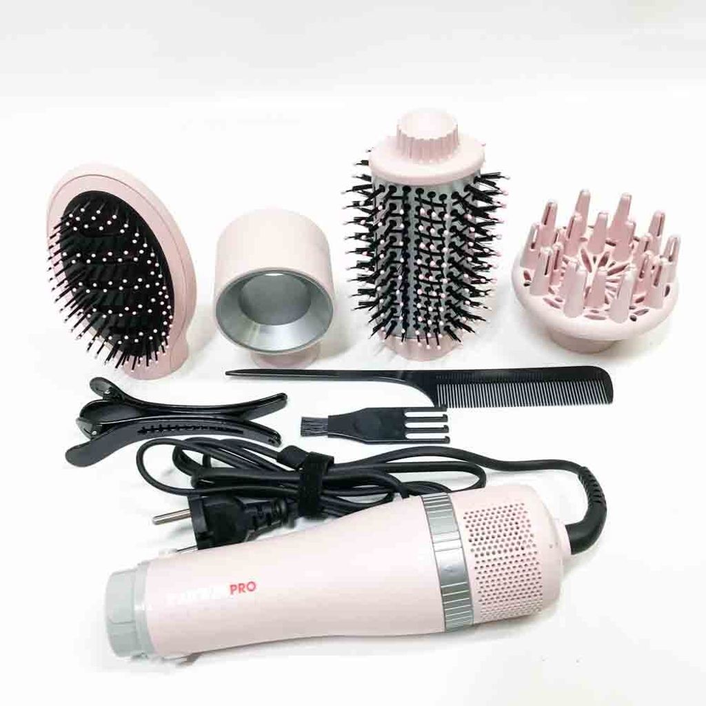 4 IN 1 Haartrockner Warmluftbürste Set, PARWIN PRO BEAUTY Styler-Set, Föhnbürste mit 4 Aufsätze zum Trocknen, Glätten, Volumen und Stylen, Ion...