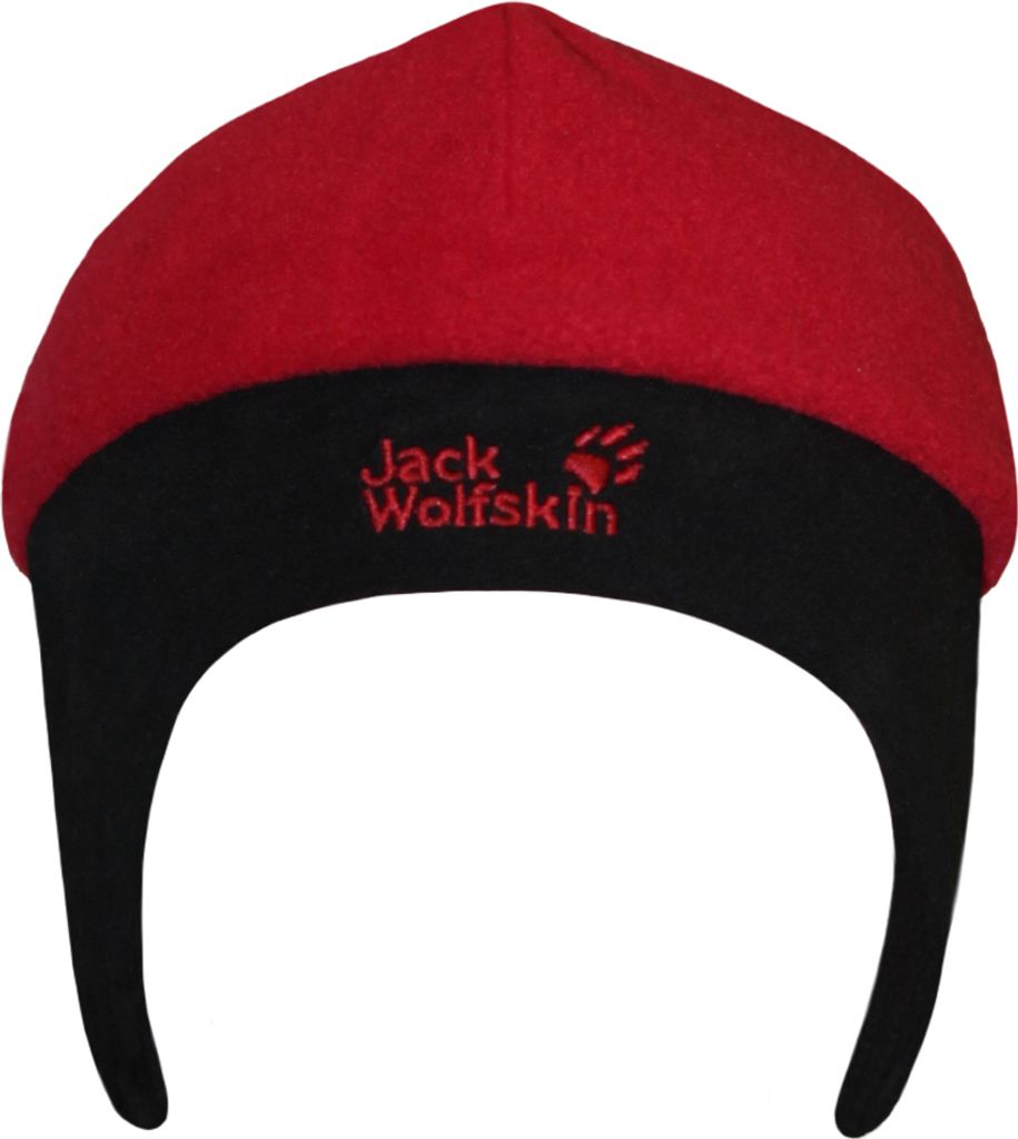 Jack Wolfskin - Wintermütze für Kinder 1119 (S) (Rot/Schwarz)