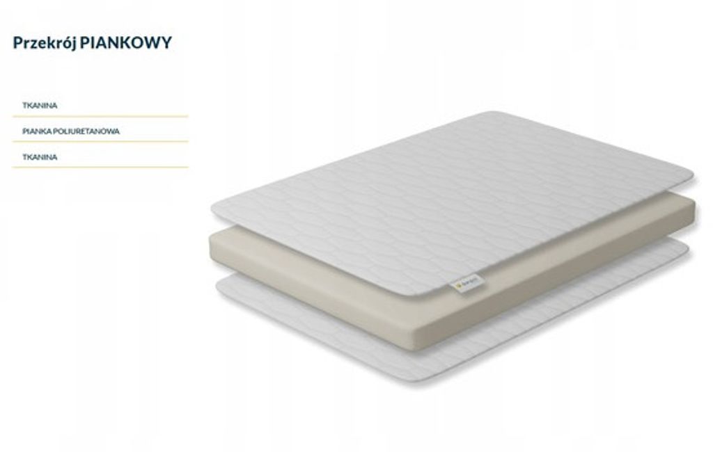 Materac dziecięcy 120x60 cm piankowy / Danpol Zdjęcie produktu 2