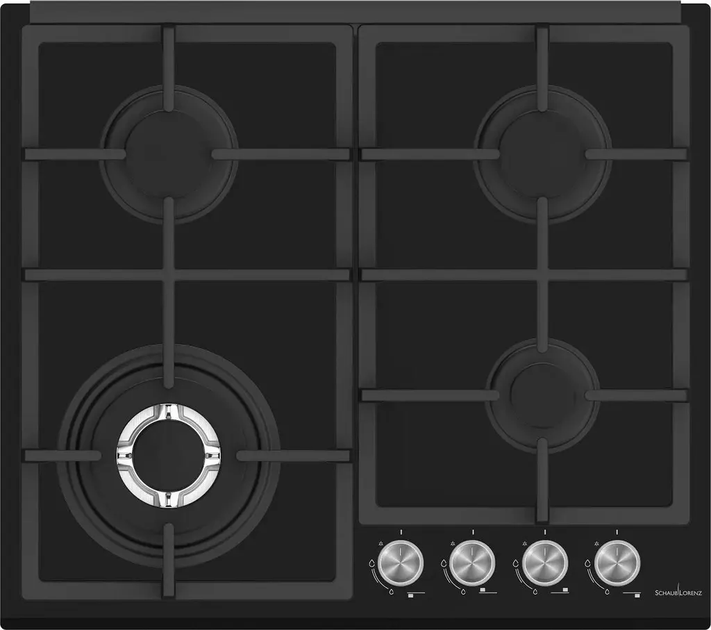Cuisinière gaz 4 foyers en fonte noir idéale pour cuisine familiale